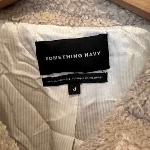 Something Navy Faux Shearling Teddy Jacket Size XL - Picture 7 of 9